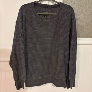 AE Dark Gray Waffle Knit Sweater